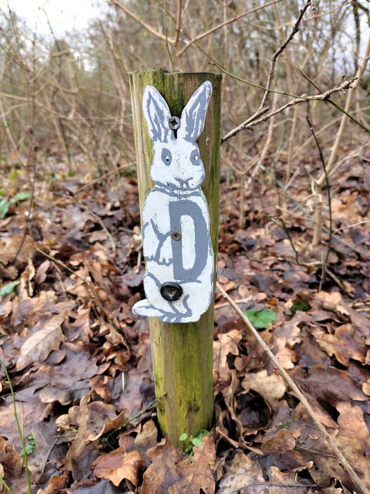 Routepaaltje Konijnenpad